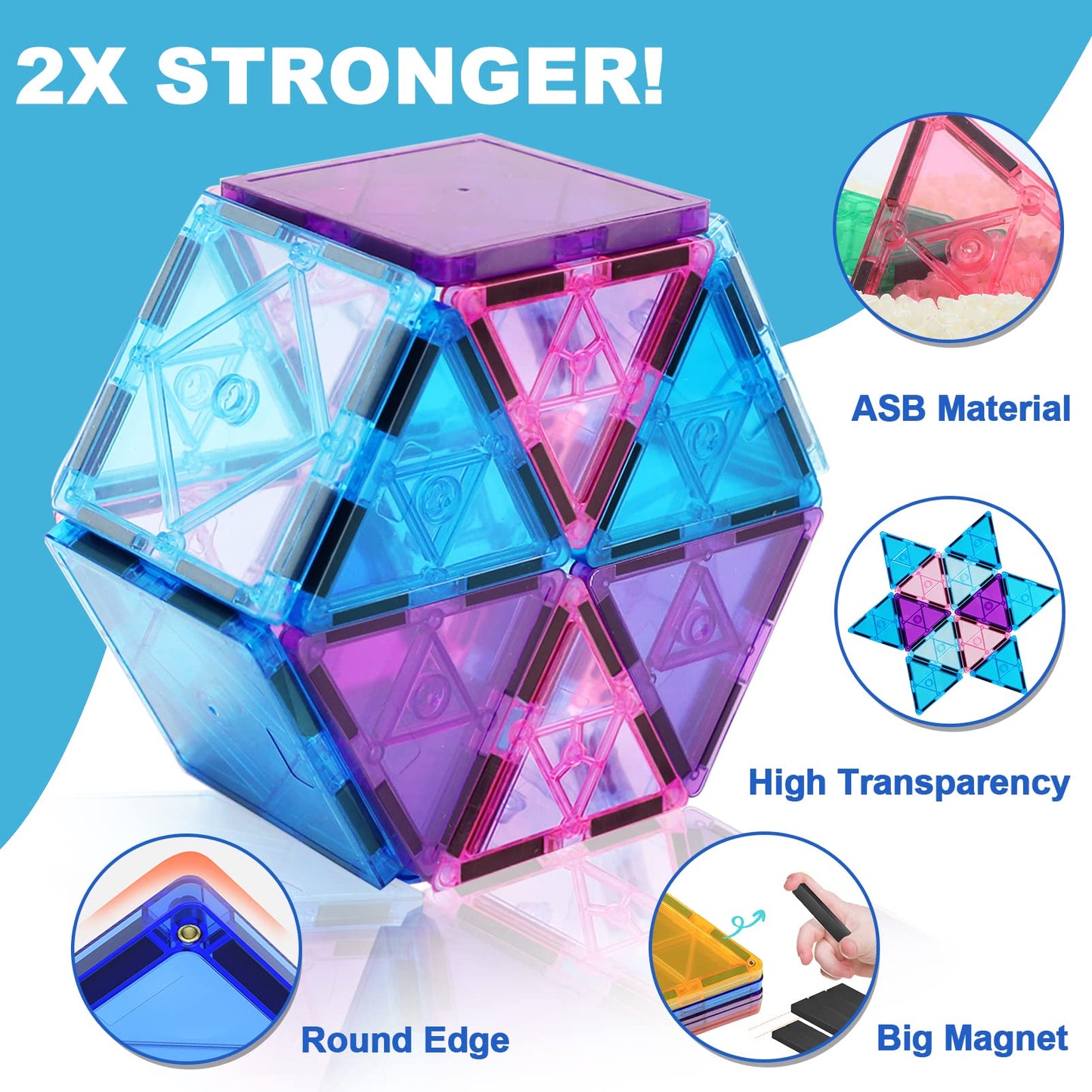 Magnetic Building Blocks for Kids Age 3-8