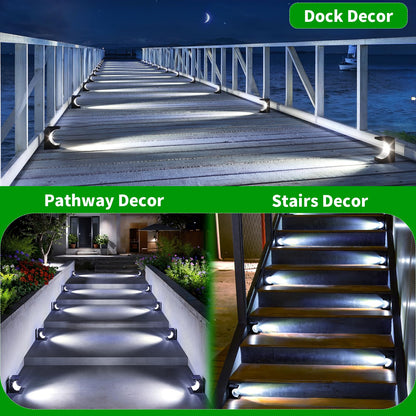 10 Pack Solar Stair Lights for Outdoor Steps