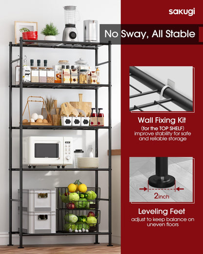 5-Tier Heavy Duty Storage Shelves Organizer