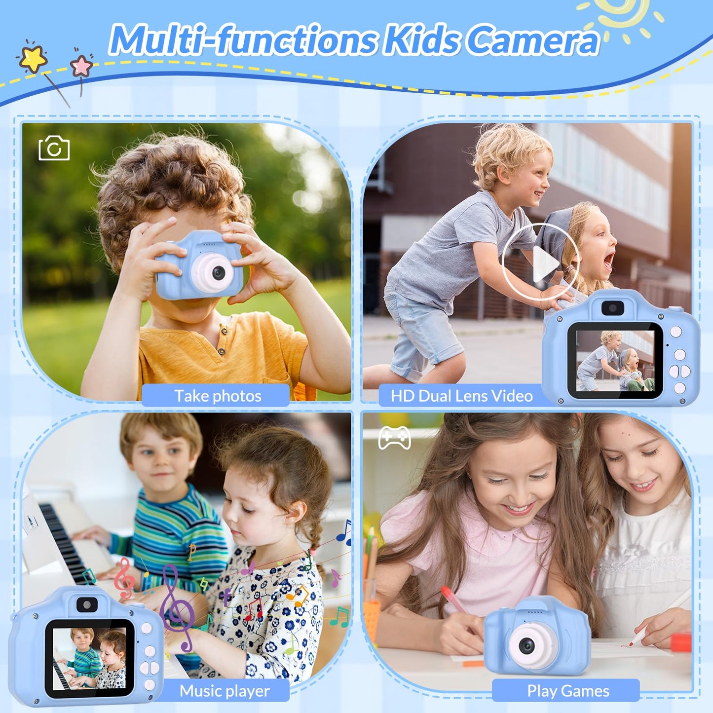 Kids 26MP HD Selfie Digital Camera for Girls