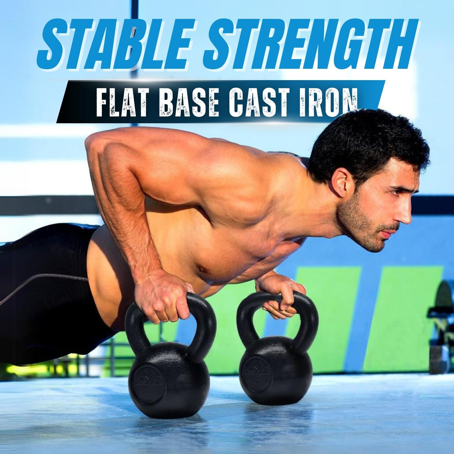 Yes4All 10 lbs Cast Iron Kettlebell Set