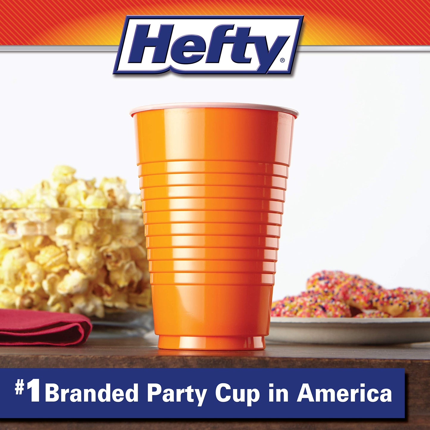 200 Count Hefty Disposable Plastic Cups, 16 Ounce