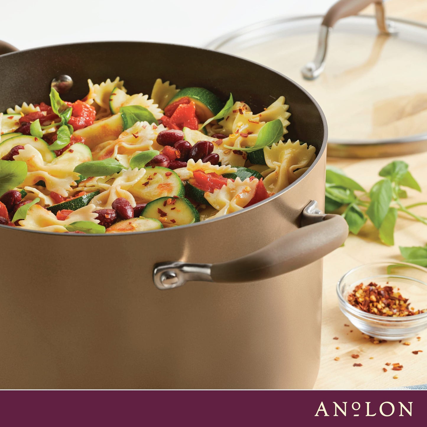 Anolon 10-Quart Nonstick Stock Pot in Bronze