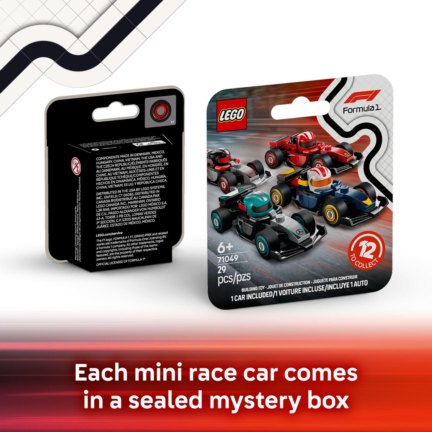 LEGO 6 Pack F1 Race Cars Building Set