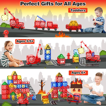 Magnetic Tiles Road Set Toy for Kids