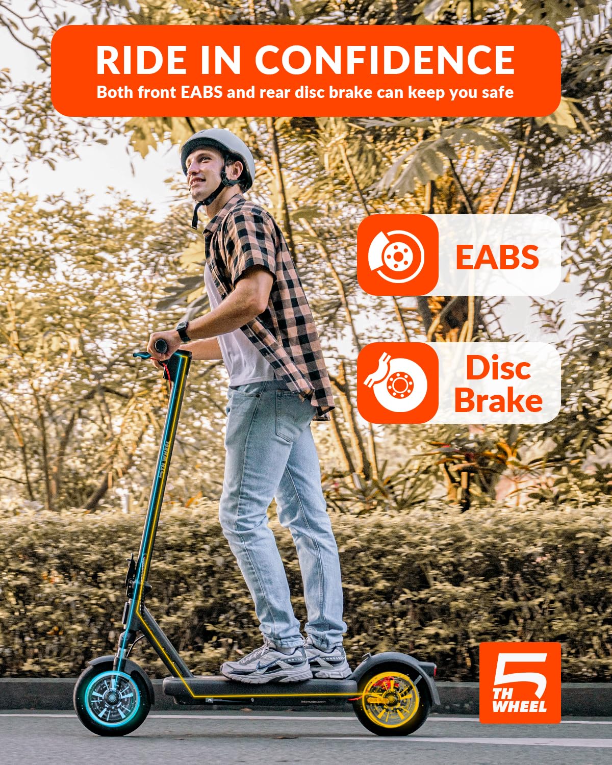 5TH Wheel Electric Scooter 800W 20 MPH Range