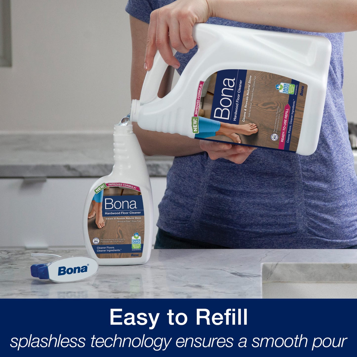 4 Pack Bona Hardwood Floor Cleaner Refill