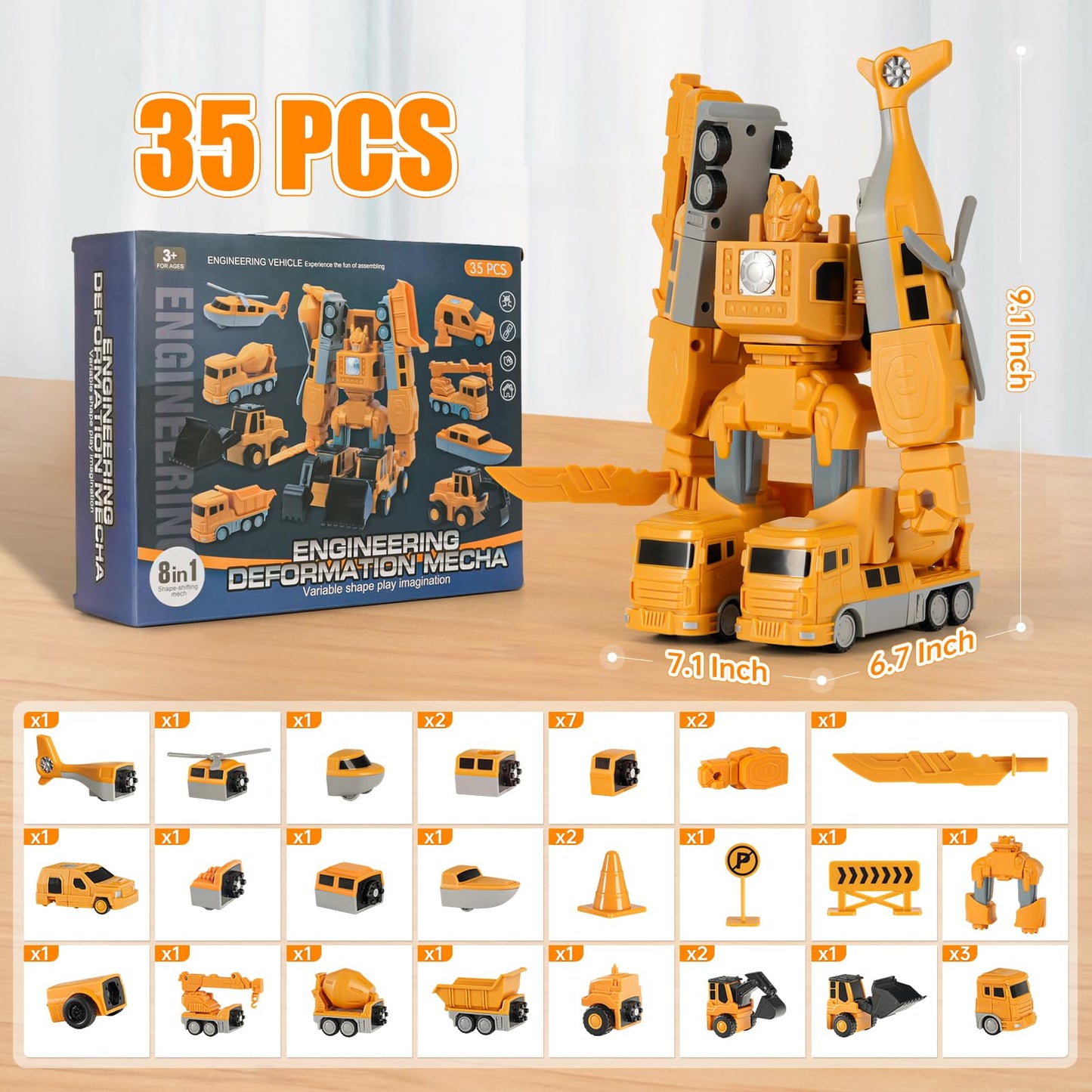Magnetic Car Toy Set for Toddlers Ages 3-9