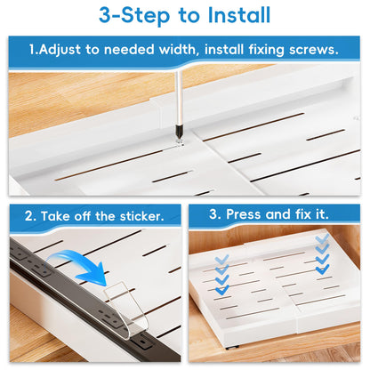 Expandable Pull-Out Cabinet Organizer with Adjustable Drawers