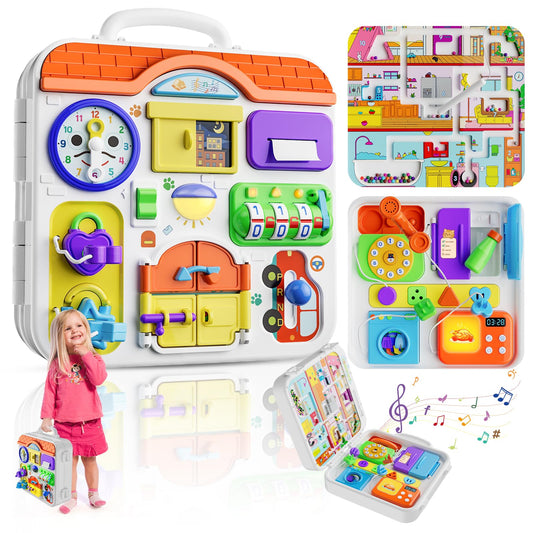 15-in-1 Musical Busy Board for Toddlers