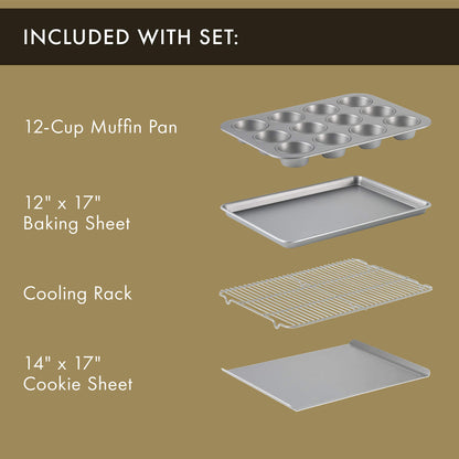 Calphalon 10-Piece Nonstick Bakeware Set, Silver