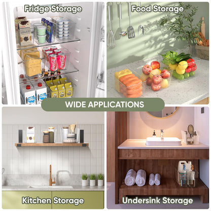 BALEINE 6-Pack Clear Stackable Storage Bins