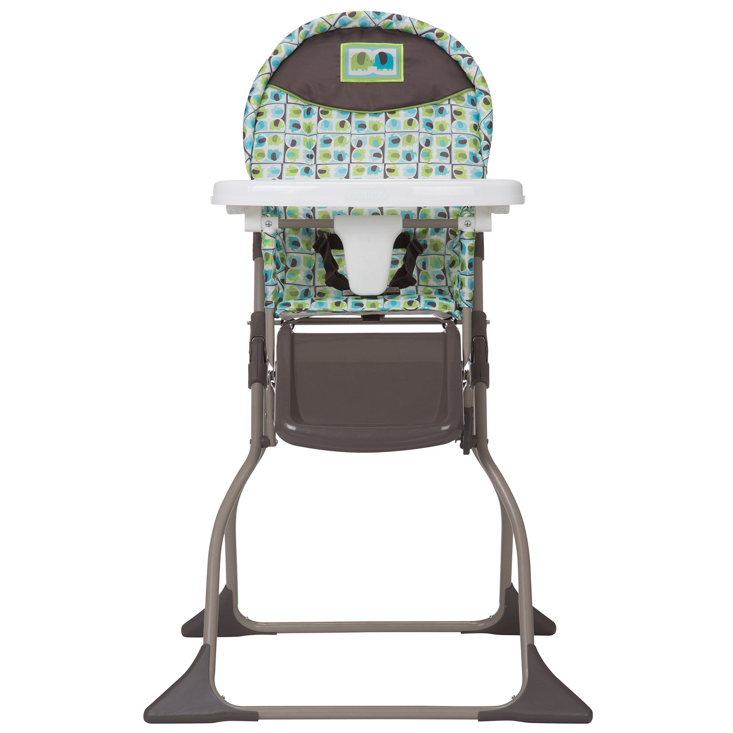 Cosco Simple Fold High Chair with 3-Position Tray (Elephant Squares)