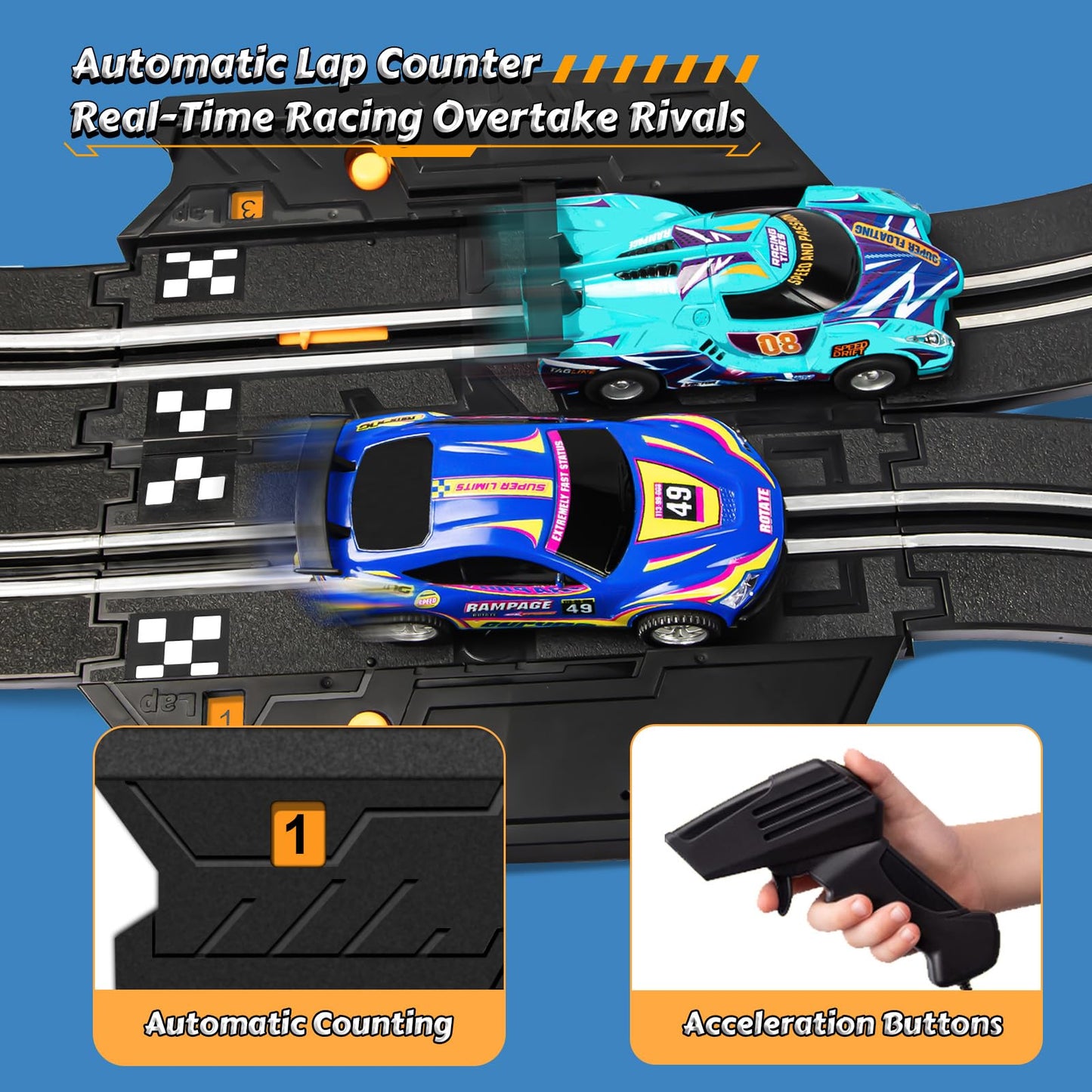 Slot Car Race Track Set for Kids