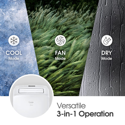 LG 7000 BTU Portable Air Conditioners [2023 New] Wheels for Easy Install & Mobility LCD Display Remote Control Cools 300 Sq.Ft 3-in-1 function Timer AC Unit Home Room White LP0723WSR
