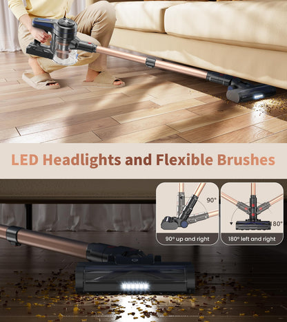 NADALY Cordless Vacuum Cleaner with 45min Runtime