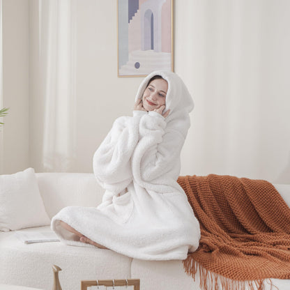 Cozy Sherpa Wearable Blanket Hoodie for Adults