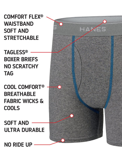 10 Pack Hanes Boys' Comfort Flex Boxer Briefs