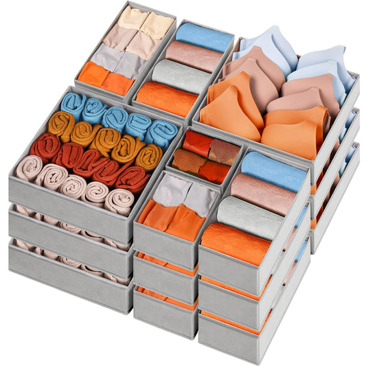 15 Pack Drawer Organizers for Clothing Storage