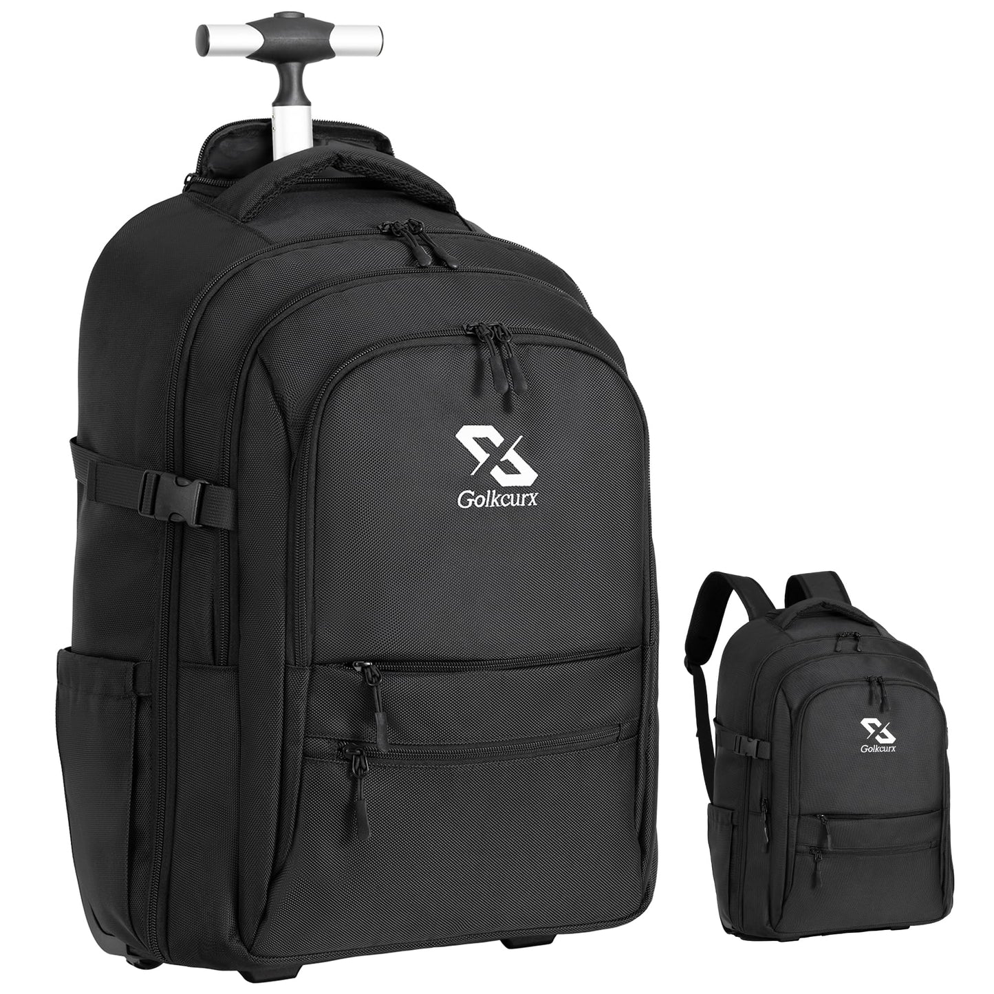 Rolling Backpack with Wheels - Water-Resistant Luggage