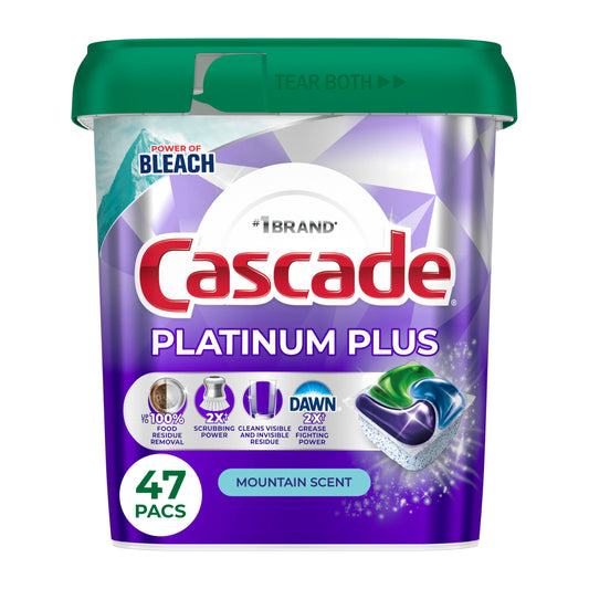 47 Count Cascade Platinum Plus Dishwasher Pods