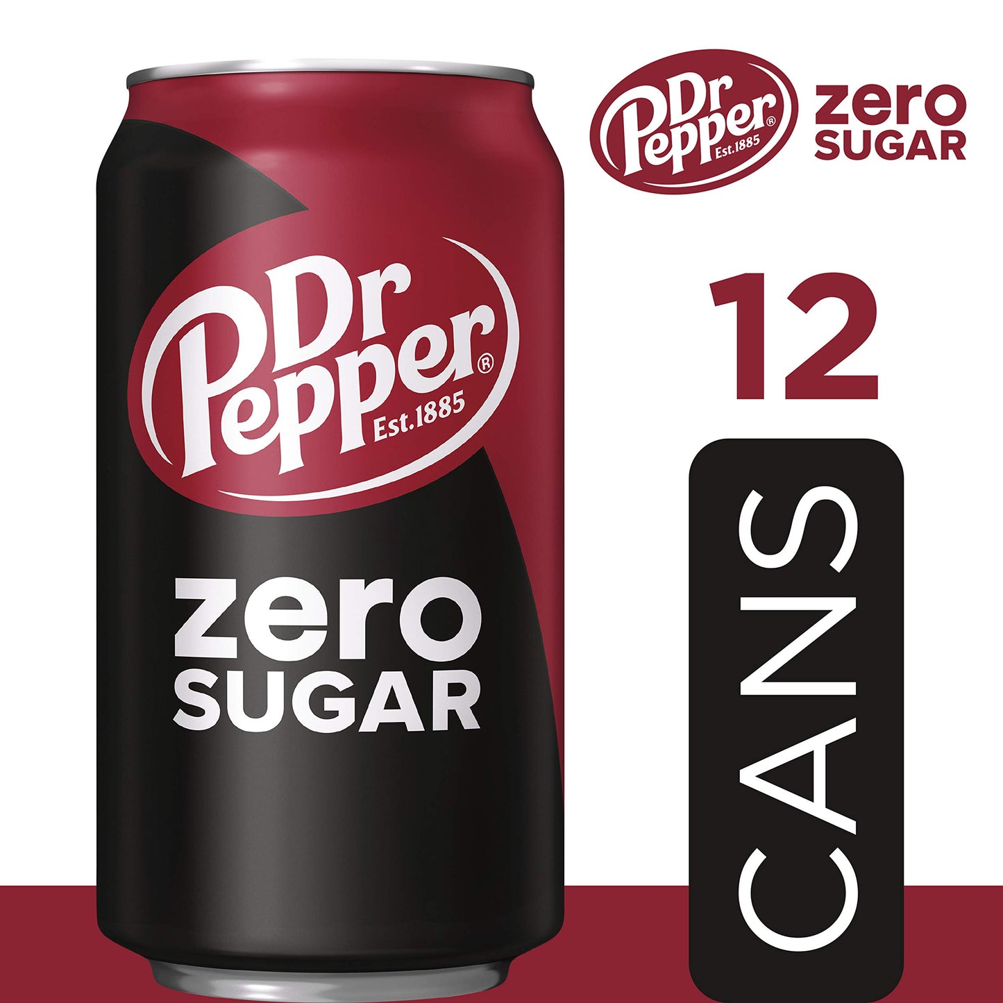 Dr Pepper Zero Sugar 12oz, 12-Pack