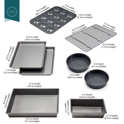 Chicago Metallic Non-Stick 8-Piece Bakeware Set