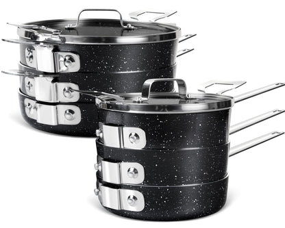 MICHELANGELO Stackable Nonstick Cookware Set - 10 Piece