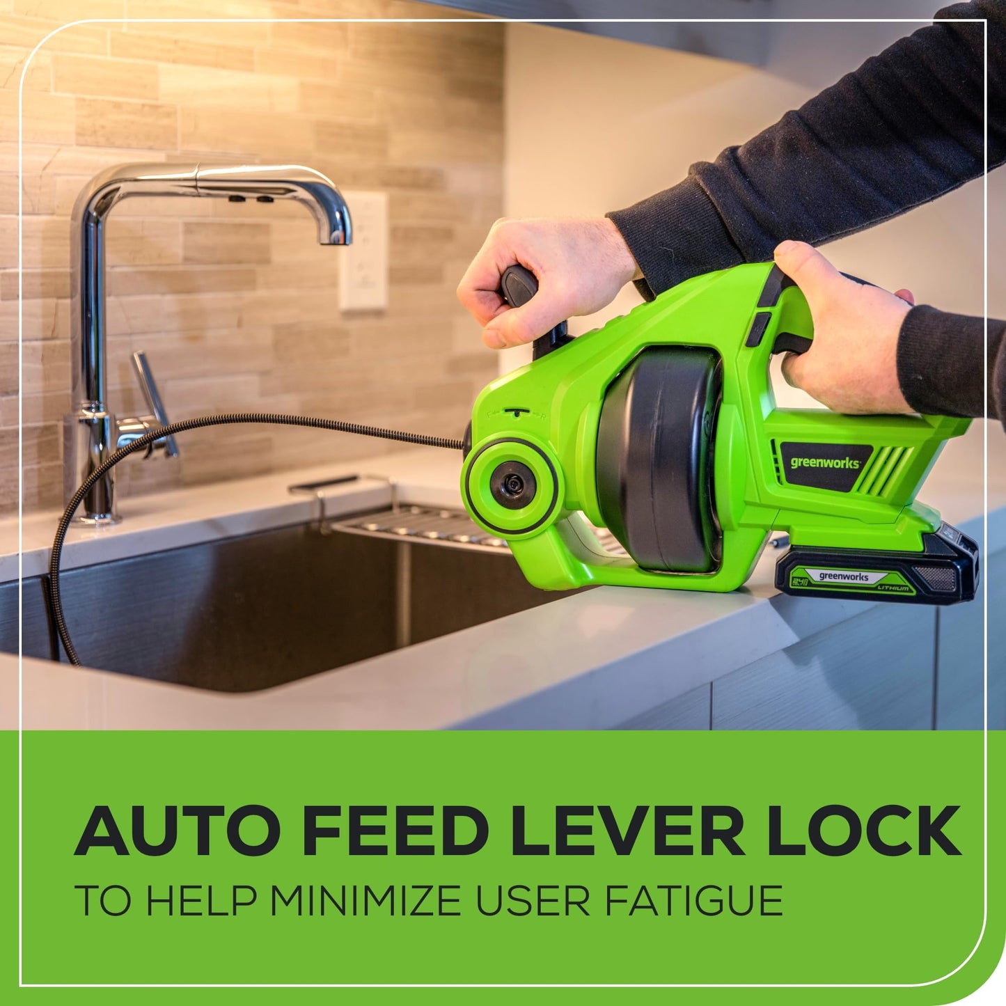 24V Cordless Drain Auger by Greenworks