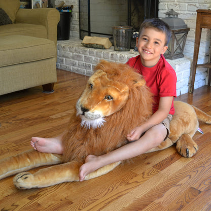 Melissa & Doug Giant Lion - Lifelike Stuffed Animal (over 6 feet long)