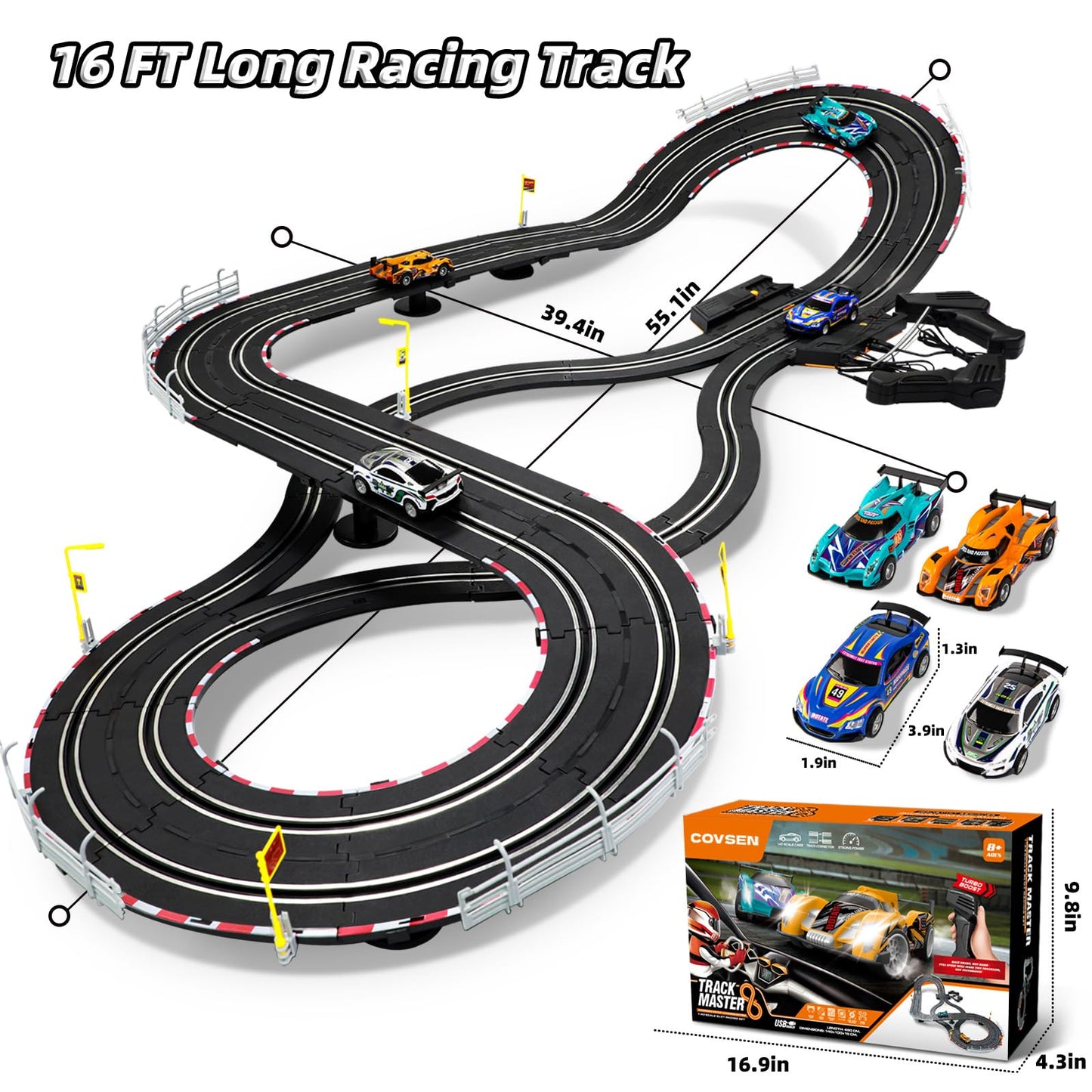 Slot Car Race Track Set for Kids