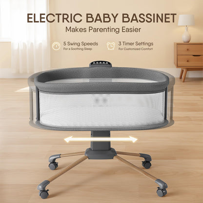 Electric Baby Bassinet with Rocking and Music