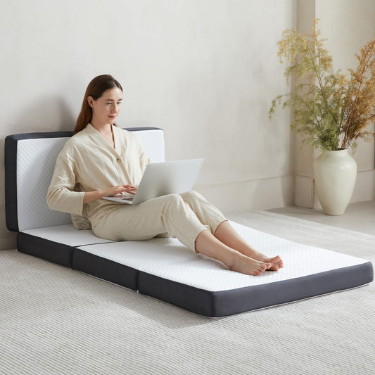 HUEIFY Twin Memory Foam Quad Folding Mattress