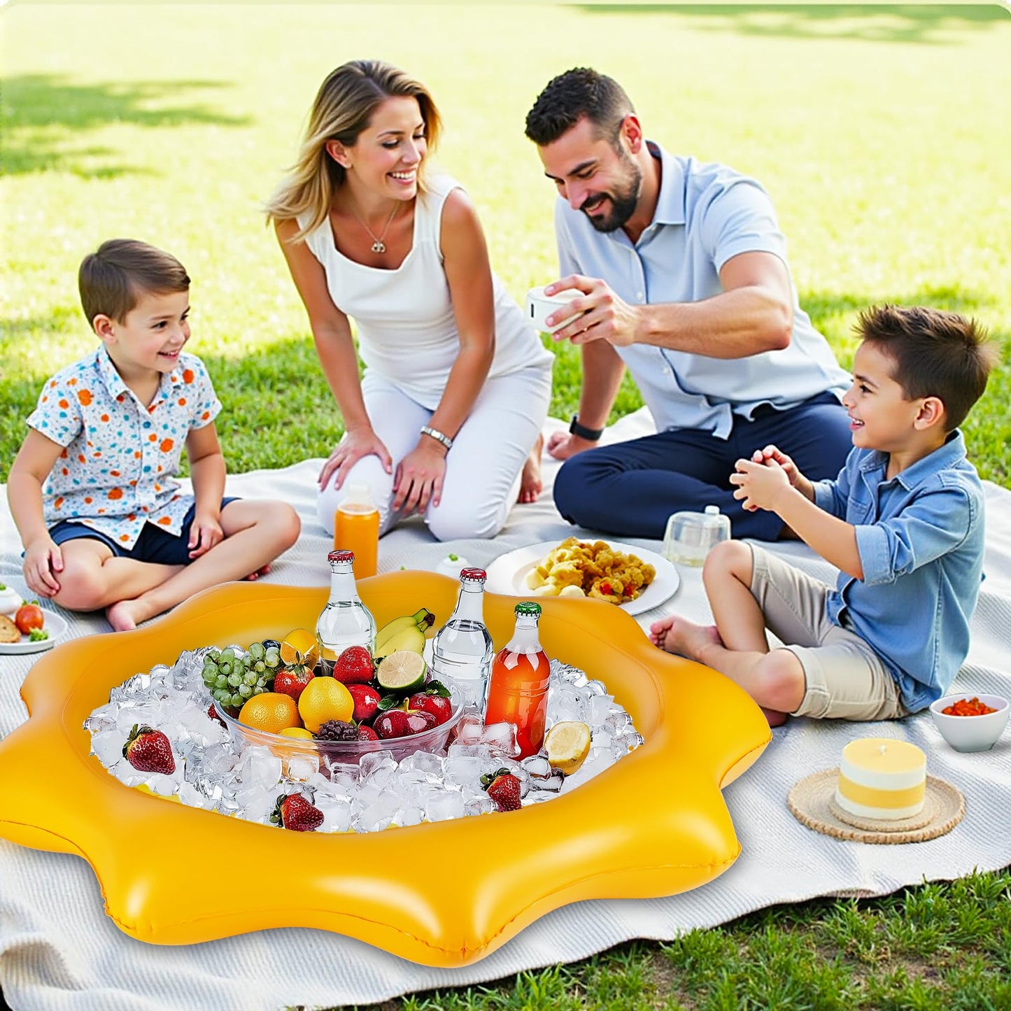 2-Pack Inflatable Serving Bars for Pool Parties