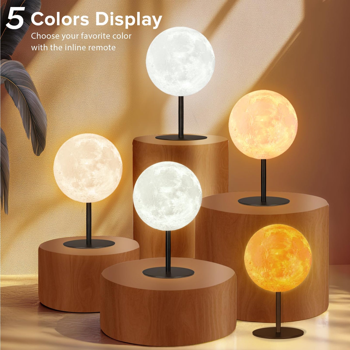 Small Table Lamp for Bedroom - Moon Lamp