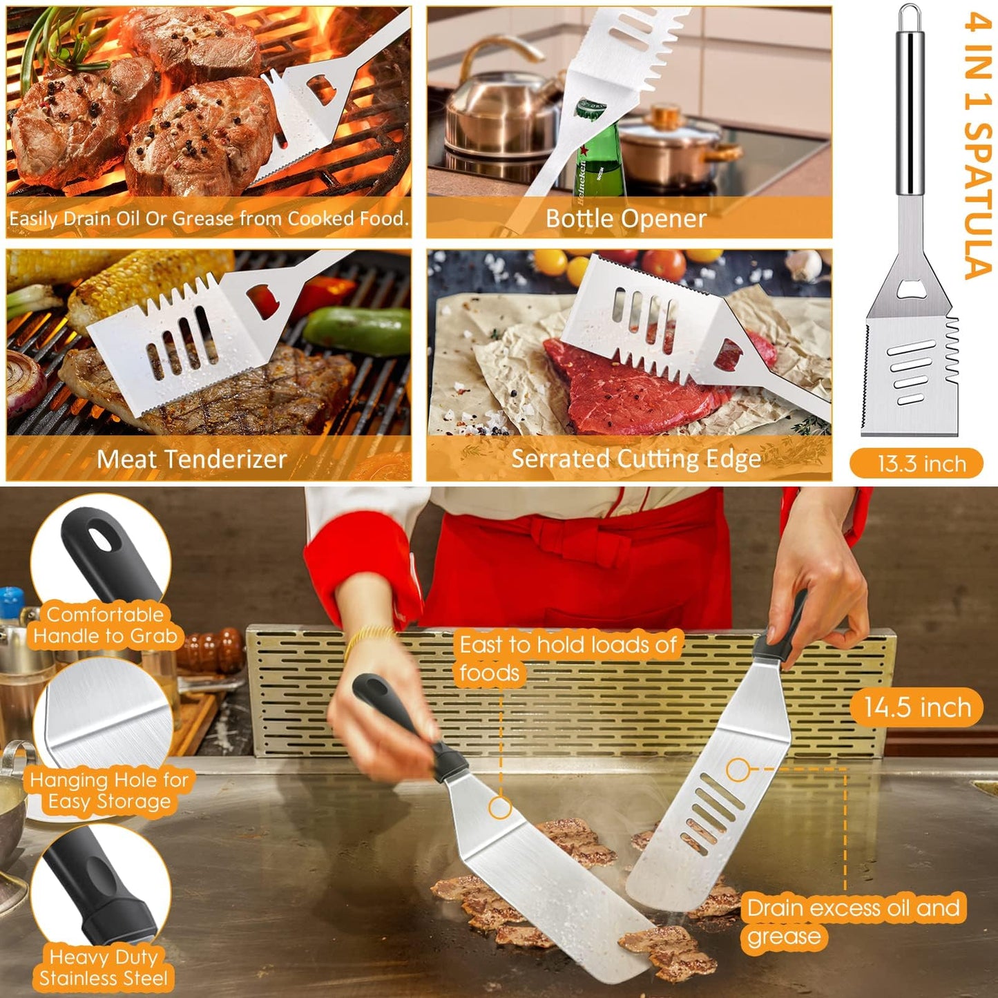 136 PCS Griddle Accessories Kit for BBQ Grilling
