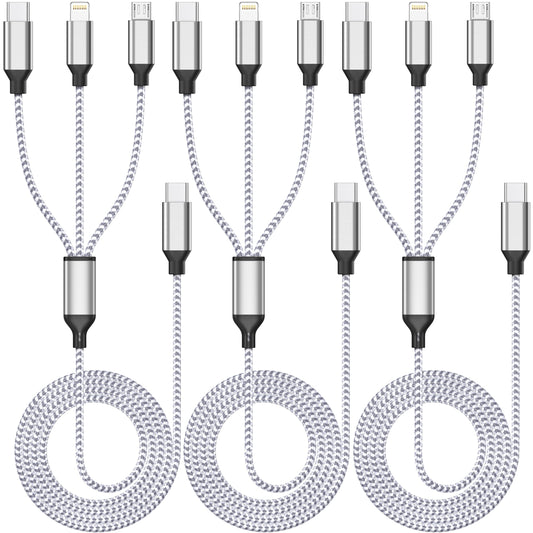 3 in 1 Fast Charging Cable 4ft - USB C