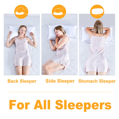 Swandream Standard Size Pillows Set of 2, Soft and Skin Friendly Down Alternative Pillow for Sleeping, Cooling Breathable Pillow for Back, Stomach or Side Sleepers, Golden, 20 * 26 Inches