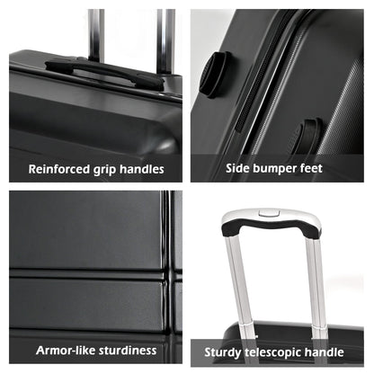 3-Piece Luggage Sets, Luggage Expandable, Luggage Sets with 4-Wheel Spinner, Lightweight Luggage Sets, Suitcase Set for Various Travel Needs (20"/24"/28")