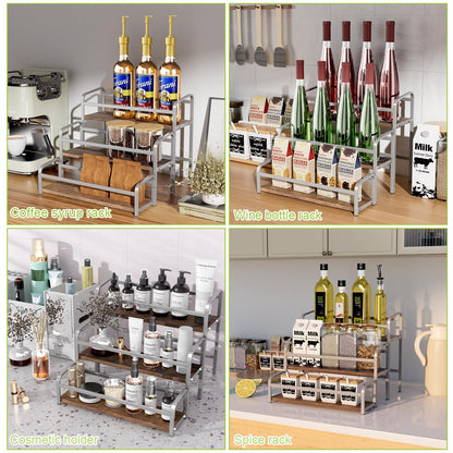 3-Tier Coffee Syrup Rack for Countertop Storage