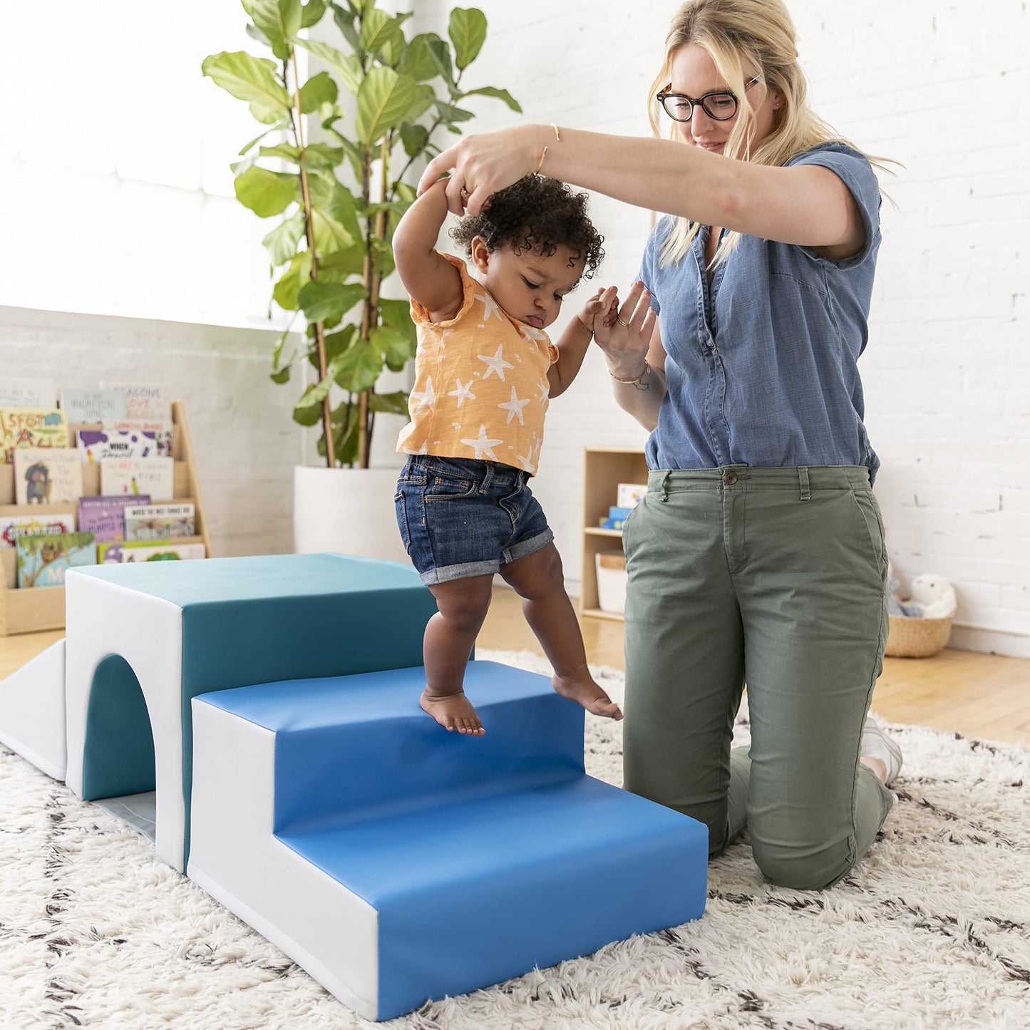 ECR4Kids Tunnel Climber Toddler Playset, 3-Piece