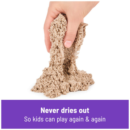 Kinetic Sand, Folding Sand Box with 2lbs Play Sand, 7 Molds & Tools, Sensory Toys, Christmas Gifts for Kids Ages 3+