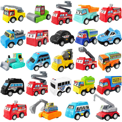 24PCS Pull Back City Cars Toy Set