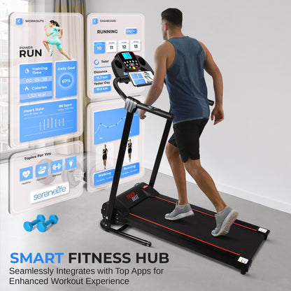 SereneLife Foldable Electric Treadmill for Home