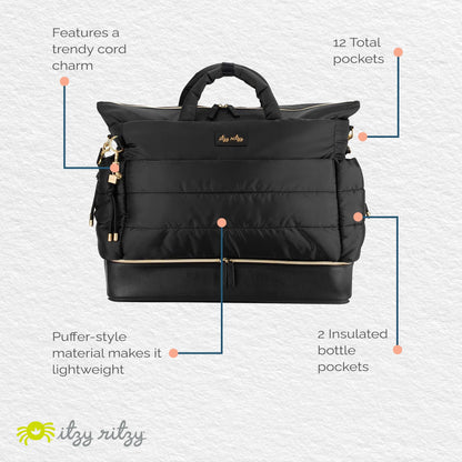 Itzy Ritzy Lightweight Travel Bag with 12 Pockets