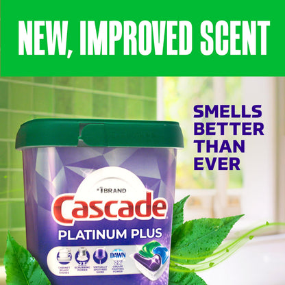 47 Count Cascade Platinum Plus Dishwasher Pods