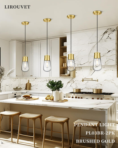 Gold Pendant Light Fixture for Kitchen Island