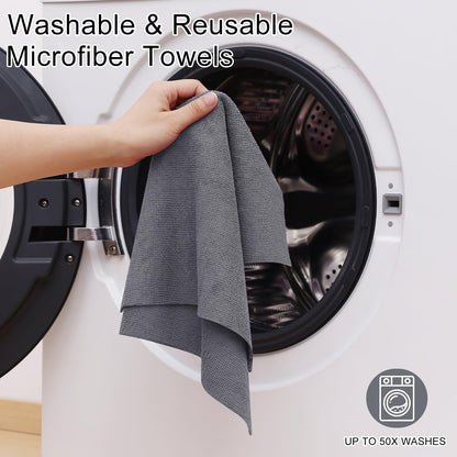Microfiber Cleaning Cloth Roll, 40 Pack, Lint Free