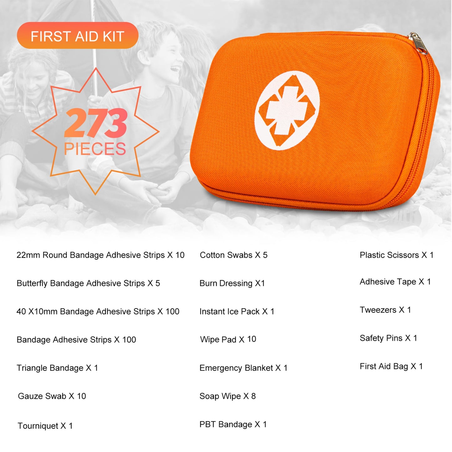 273-Piece First Aid Kit for Travel & Home