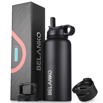 BELANKO 32 Oz Insulated Stainless Steel Water Bottle